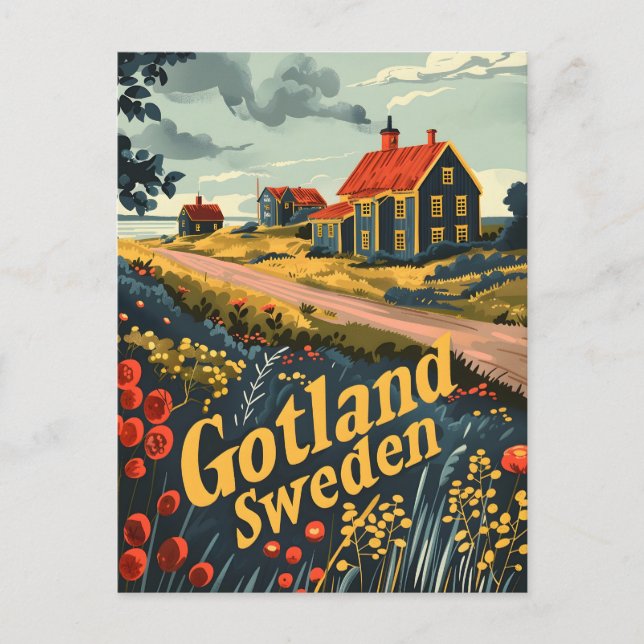 Gotland Sweden tavel ad Postcard (Front)