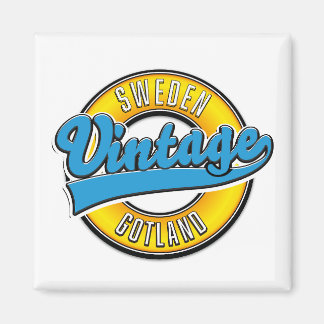 Gotland Sweden vintage style logo Magnet