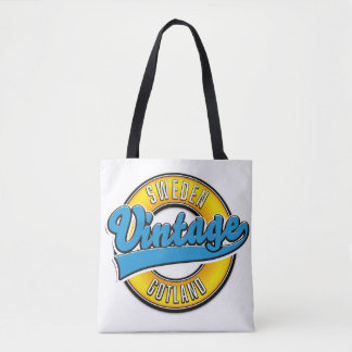 Gotland Sweden vintage style logo Tote Bag