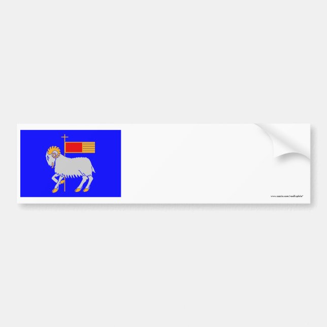Gotlands län flag bumper sticker (Front)