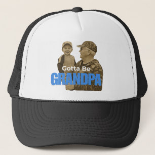 Gotta Be Grandpa Classy Retro Vintage Camo Family Trucker Hat