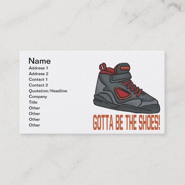 Gotta Be The Shoes Business Card (Front)