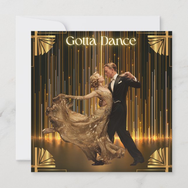 Gotta Dance – Vintage Ballroom Art Deco Holiday Card (Front)