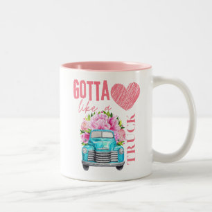 GOTTA HEART LIKE A TRUCK  Two-Tone COFFEE MUG