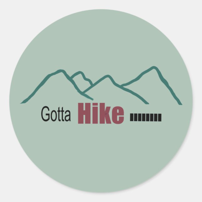 Gotta Hike Mountains Simplistic Sticker (Front)