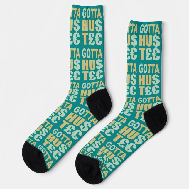 GOTTA HUSTLE / HU$T£€ SOCKS (Left)