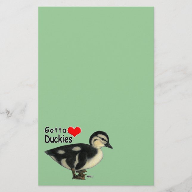 Gotta Love Duckies Stationery (Front)