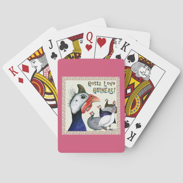 Gotta Love Guineas! Playing Cards (Back)