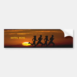 GOTTA RUN!  XC CROSS COUNTRY MOTTO BUMPER STICKER