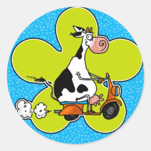 gotta scoot green flower stickers