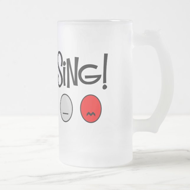 gottasing6 frosted glass beer mug (Right)