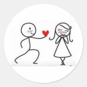 gotten passionate bonequinhos classic round sticker