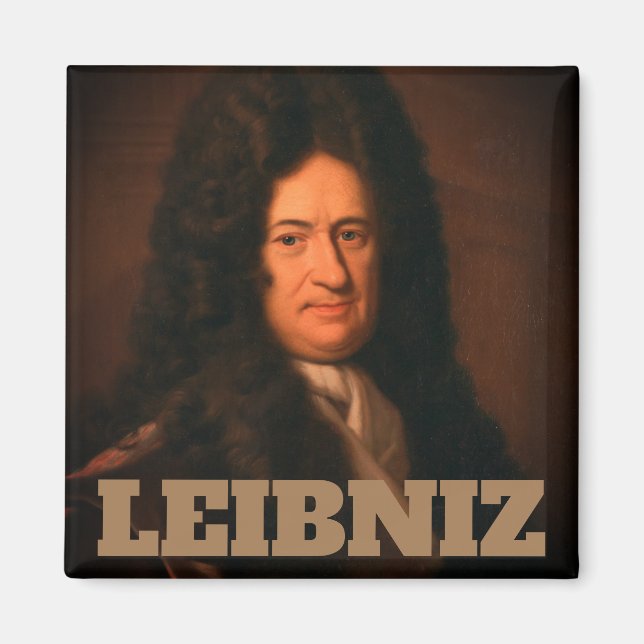 Gottfried Wilhelm Leibniz (c. 1695) Magnet (Front)