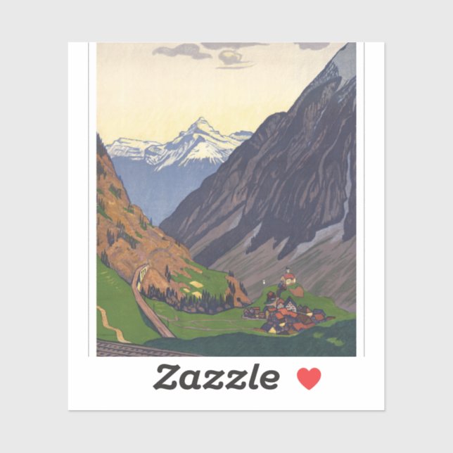 Gotthard Pass mountain pass in the Alps (Sheet)