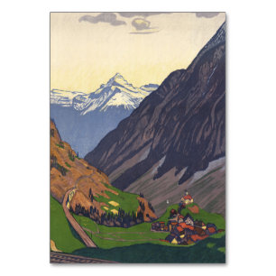Gotthard Pass mountain pass in the Alps Table Number
