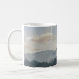 Gouache Blue Mountains: Vibrant Nature Scene Coffee Mug