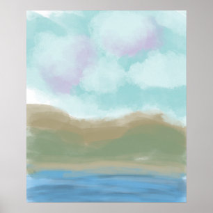 Gouache Landscape Poster By Artist Linda Kavalsky
