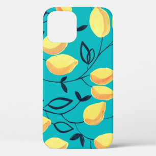 Gouache seamless pattern with decorative yellow le iPhone 12 case