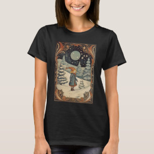 Gouache Vintage Retro Christmas T-Shirt