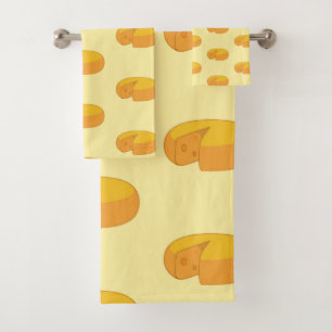 Gouda Cheese Rounds Dutch Foodie Gastronomy Bath Towel Set