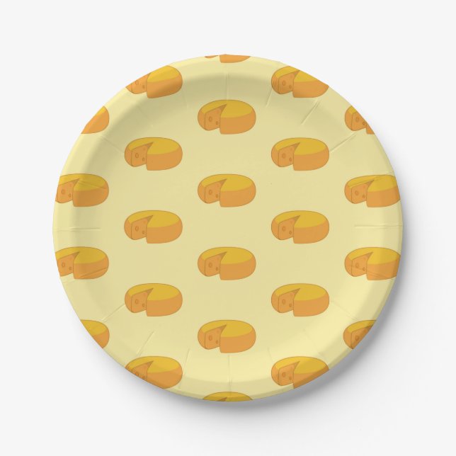 Gouda Cheese Rounds Dutch Foodie Gastronomy Paper Plate (Front)