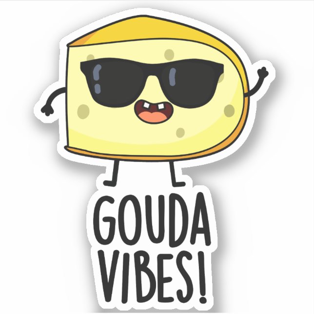 Gouda Vibes Funny Cheese Pun  (Front)