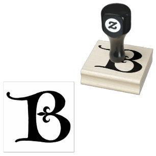 Goudy-Lombardic Gothic Versal Capital Letter B Rubber Stamp