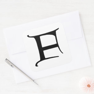 Goudy-Lombardic Gothic Versal Capital Letter F Square Sticker