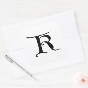 Goudy-Lombardic Gothic Versal Capital Letter K Square Sticker
