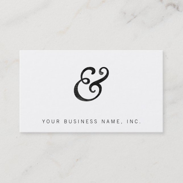 Goudy Old Style Italic Letterpress Black Business Card (Front)