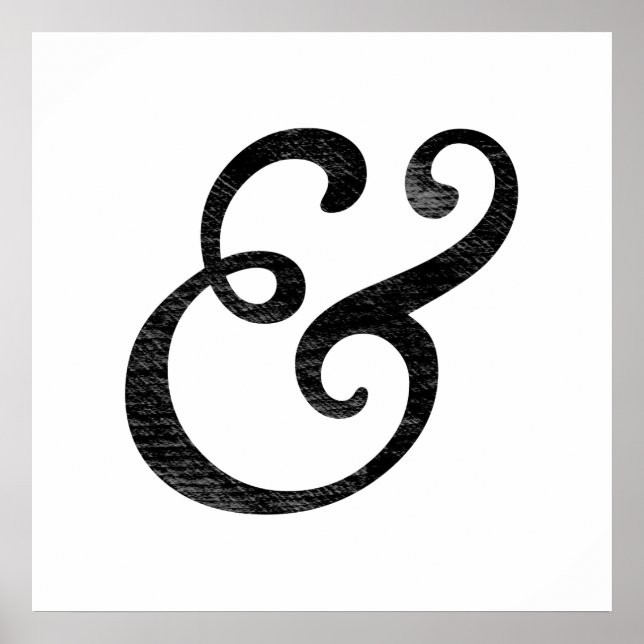 Goudy Old Style Italic Letterpress Black Poster (Front)