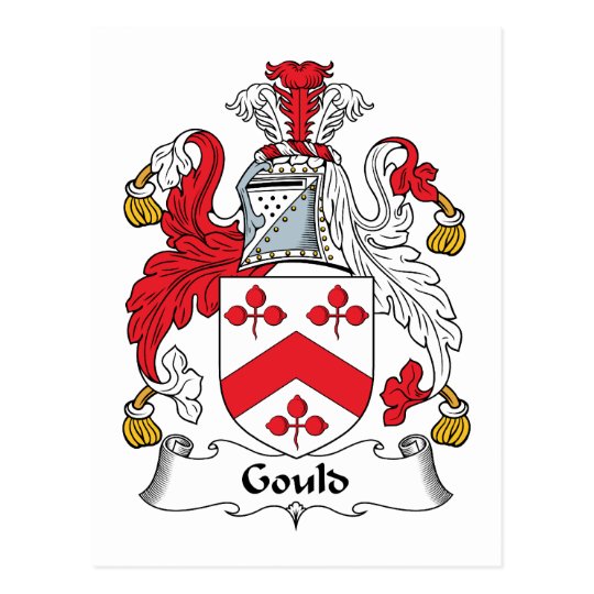 Gould Family Crest Postcard Zazzle.co.uk