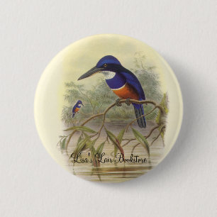 Gould - Four-Coloured Kingfisher Bookstore Promo 6 Cm Round Badge