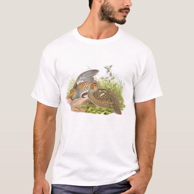 Gould - Partridge - Perdix perdix T-Shirt (Front)