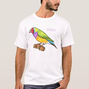 Gouldian finch bird cartoon illustration  T-Shirt