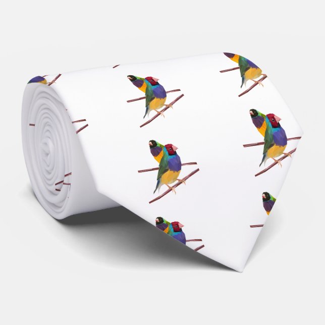 Gouldian Finch Duo Tie (Rolled)