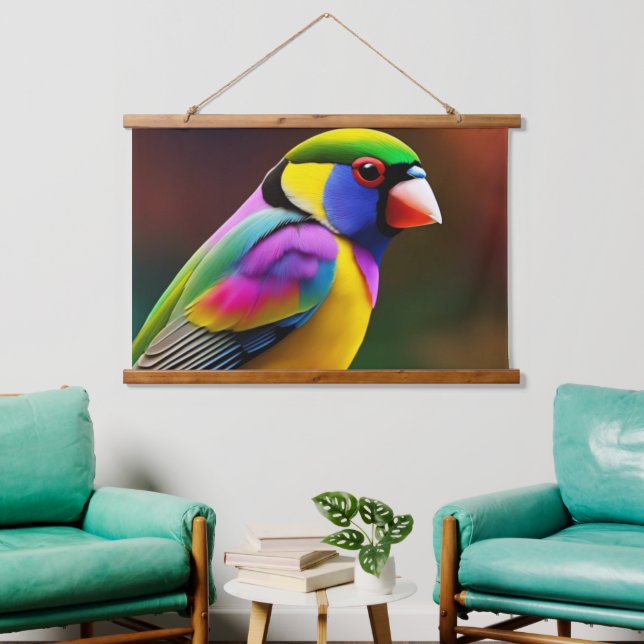 Gouldian Finch Wall Tapestry (Living Room)