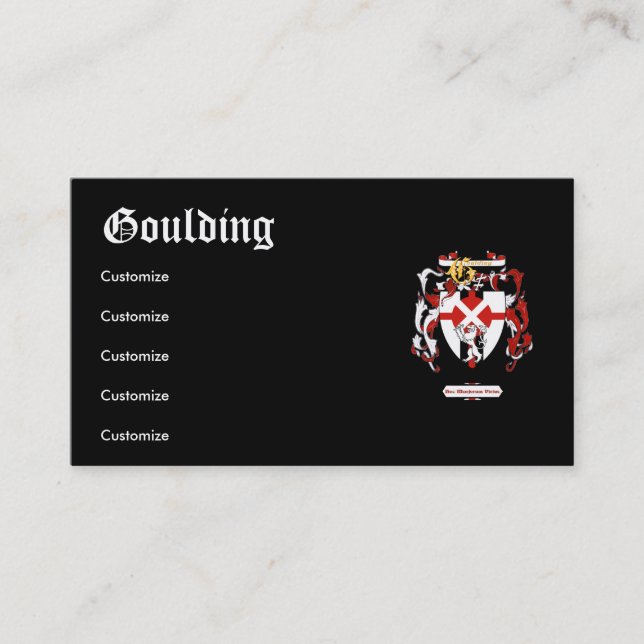 Goulding - Business/Profile Card - Goulding (Front)
