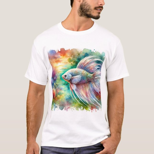 Gourami Fish 170724AREF110 - Watercolor T-Shirt (Front)
