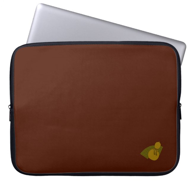 gourd brown laptop sleeve (Front)
