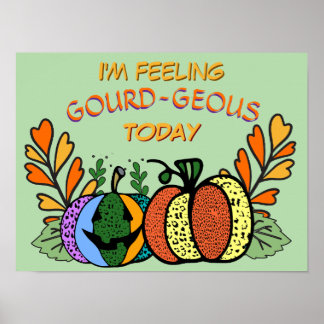 Gourd-geous Fall Pumpkins Poster
