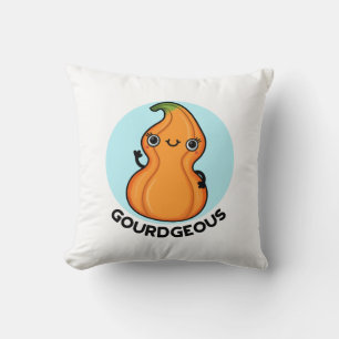 Gourd-geous Funny Gourd Veggie Pun  Cushion