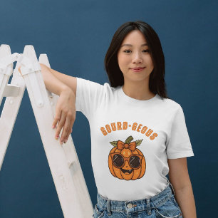 Gourd-geous Halloween Food Pun Pumpkin T-Shirt