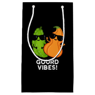Gourd Vibes Funny Veggie Pun Dark BG Small Gift Bag