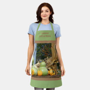 Gourds And Cornstalks Country Fall Personalised Apron