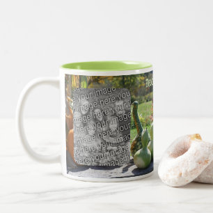 Gourds And Pumpkins Fall Add Your Photo Two-Tone Coffee Mug