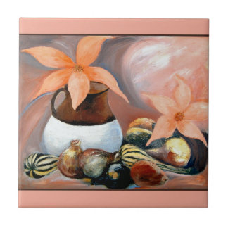 Gourds & Flowers - Tile