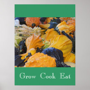 Gourds-Grow Cook Eat Poster