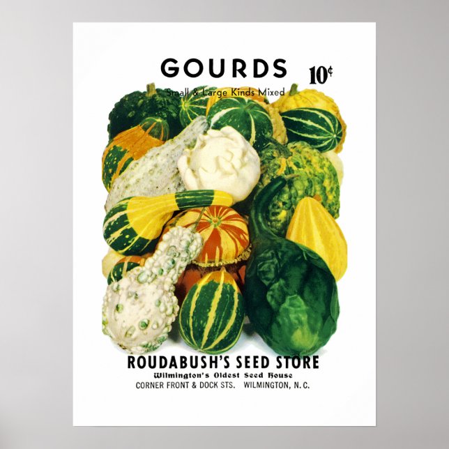 Gourds Seed Packet Label Poster (Front)