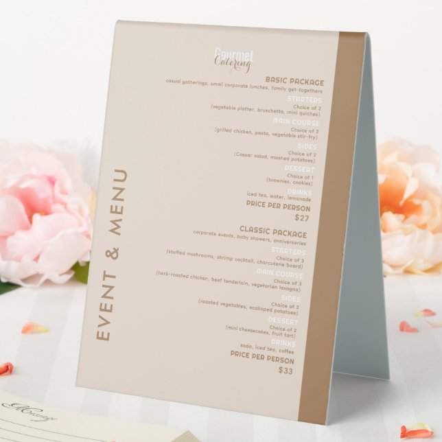Gourmet Catering Menu (In SItu (Wedding))